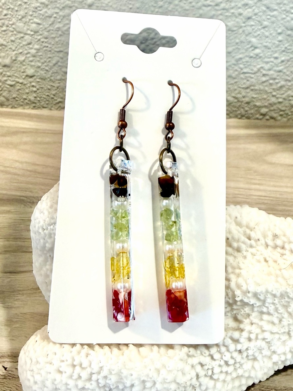 86. Fall Vibes!🍁🍂🍃 Multicolor Resin Drop Earrings - Women Jewelry